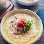 【白だし豚しゃぶ梅そうめん】さっぱり美味しい！