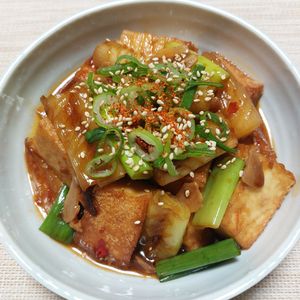 よっこの作ってみた!投稿(風邪予防＊厚揚げと長ねぎのガーリックスタミナ炒め煮＊)