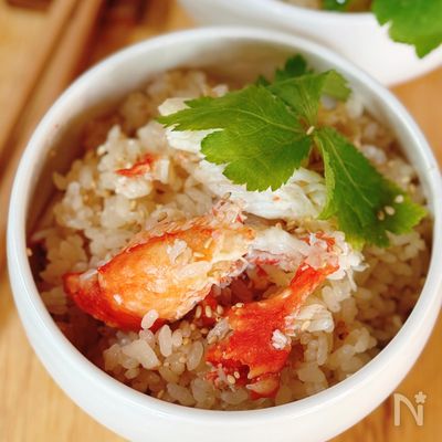 【かに飯】具材を入れて炊くだけ簡単♪年末年始のごちそうに♡