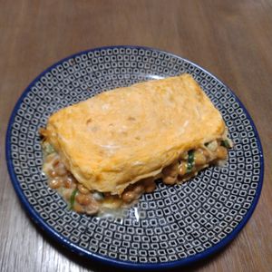 みえちゃんの作ってみた!投稿(きっと日本一簡単で美味しい【ねぎだくふわとろ納豆オムレツ】)