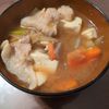 たりおの作ってみた!投稿(焼き野菜の出汁が旨い！炊き出し豚汁で温まろう😘)