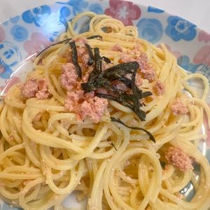 のんの作ってみた!投稿(何度も作りたい【明太子パスタ】茹でて和えるだけなのに絶品!)