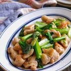 鶏肉と小松菜の旨だしバター炒め