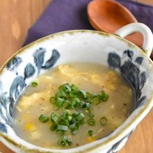 レンジでとろみが付く！【米粉のふわとろ中華風スープ】