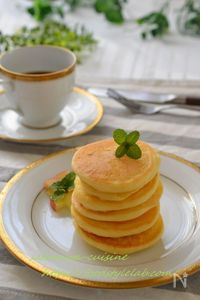 米粉のパンケーキ☆豆腐入りでふんわり＆栄養アップ！