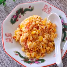 パラパラ仕上げ♡コーンとベーコンの味噌マヨチャーハン