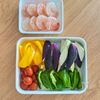 さっぱりとおいしい♩エビと夏野菜の揚げ浸しの工程1