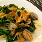 菜の花とあさりのタリアテッレ　ボッタルガ（からすみ）風味