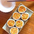 絶品♡卵焼き入りキンパ（韓国風海苔巻き）