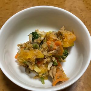 舞歌の作ってみた!投稿(レンチンで栄養満点♪【ごろごろ野菜のツナポンサラダ】)