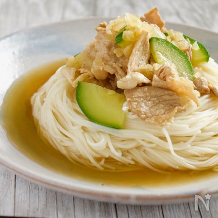 豚肉とズッキーニのスタミナそうめん By 増田陽子 レシピサイト Nadia ナディア プロの料理家のおいしいレシピ