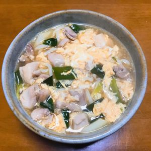 Nao★彡の作ってみた!投稿(【鶏肉とふわふわ卵のかき玉うどん】とろ〜り鶏だし麺つゆ♬︎)