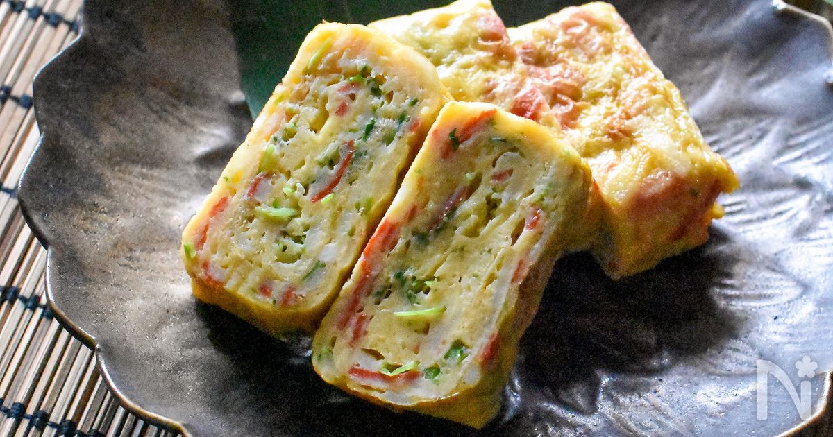 簡単！カニカマと豆苗の玉子焼き◎お弁当に♪