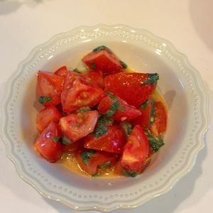 みわの作ってみた!投稿(トマトと大葉のうま塩マリネ)