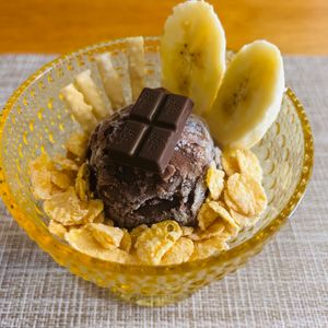 puricoの作ってみた!投稿(材料3つ！たんぱく質が摂れるバナナココアヨーグルトアイス)