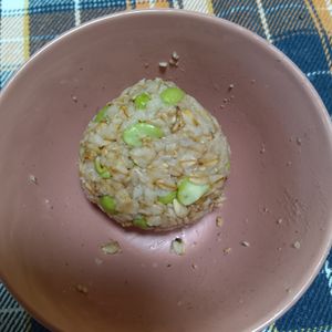 RON♪RONの作ってみた!投稿(5分で簡単！オートミールで作る枝豆ごはんおにぎり)