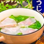 生ハムとキャベツの液体塩こうじスープ