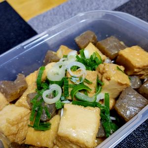 ヴェルの作ってみた!投稿(【厚揚げとこんにゃくのどて煮風】すぐでき!節約おつまみ副菜♬)
