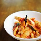 手羽と大豆のフライパン・トマト煮込み