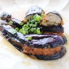 ナスの鶏ひき肉挟みの揚げ浸し