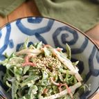 【ピーマンとカニカマの味噌マヨ和え】おつまみやおかずに！