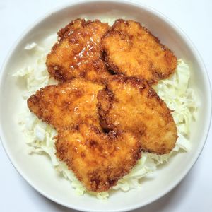 ふうかの作ってみた!投稿(柔らか鶏むね肉の『ソースチキンカツ丼』男子におすすめ♡)