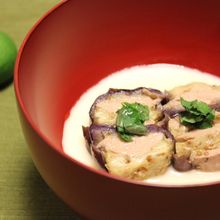 ホワイトソースと白味噌で作る茄子の田楽