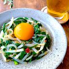 【おうち居酒屋】酸っぱ辛いニラともやしの韓国風和え