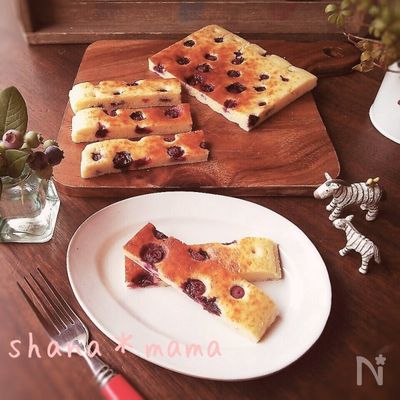トースターで10分♪ブルーベリーチーズケーキ♪