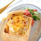 中からとろーり美味しい♪エビのパングラタン