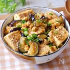 お肉無しでもガッツリおいしい♡『豆腐のスタミナ丼』