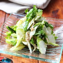 【セロリのツナマヨサラダ】ポリ袋で和えるだけ簡単!