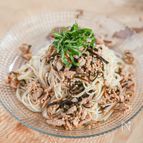 大葉が香る♪つけ汁なしで食べられる！ツナ塩昆布そうめん