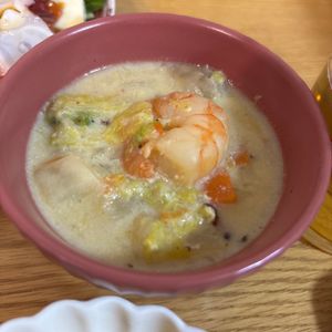 1263131の作ってみた!投稿(美味しく痩せる！満足感がすごい【白菜たっぷり豆乳スープ】)