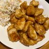 705の作ってみた!投稿(油は大さじ2♪むね肉で作る♪『揚げない鶏唐の甘酢ごまあえ』)