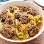 【ひじき肉団子と白菜の春雨煮】栄養満点◎ワンパンかさまし♪