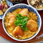 【褒められレシピ！】とろーり卵のふわふわ豚こまボールカツ丼
