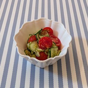 𝔂𝓾𝓶𝓲🍓の作ってみた!投稿(【材料2つ】3分de完成♡プチトマトとキュウリの胡麻和え♡)