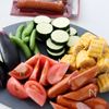 並べて焼くだけ！ジョンソンヴィルと夏野菜のゴロゴロ焼きの下準備