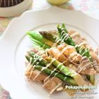 鶏もも肉とアスパラガスのポン酢蒸し