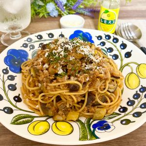 のりのり🐾🎀🤍の作ってみた!投稿(リピ確定！ワンパン15分【絶品なすのミートパスタ】)