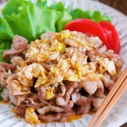 カリカリ♪豚こま油淋鶏【#節約#揚げない#ヘルシー】