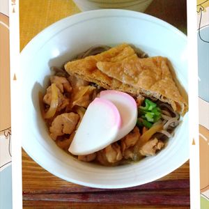 チョロリスの作ってみた!投稿(【肉きつねうどん】Wで嬉しい♡味付け簡単◎年越しにも！)