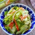 やる気がない日の副菜！うま塩かにかまキャベツ♩包丁も火も不要