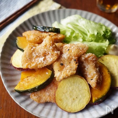 鶏むね肉と秋野菜の竜田揚げ By 楠みどり レシピサイト Nadia ナディア プロの料理家のおいしいレシピ