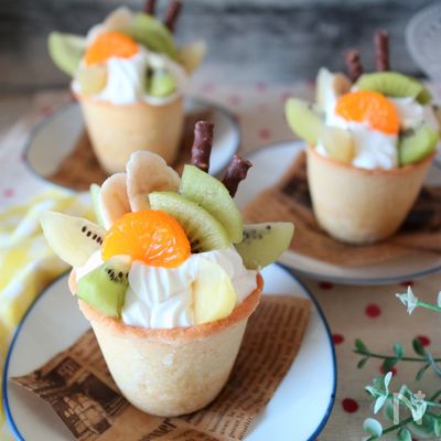プリン型でできる！フルーツパフェタルト