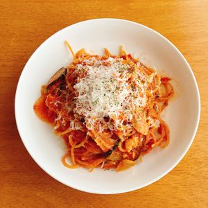 haru_2020の作ってみた!投稿(【フライパン1つ】簡単トマトとツナのワンパン絶品パスタ！)