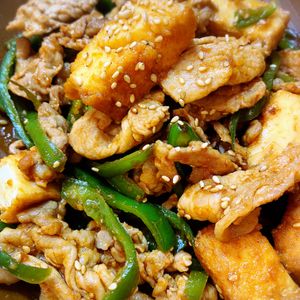 みおの作ってみた!投稿(【豚肉と厚揚げの焼肉炒め】ご飯との相性が最高すぎる…！！)