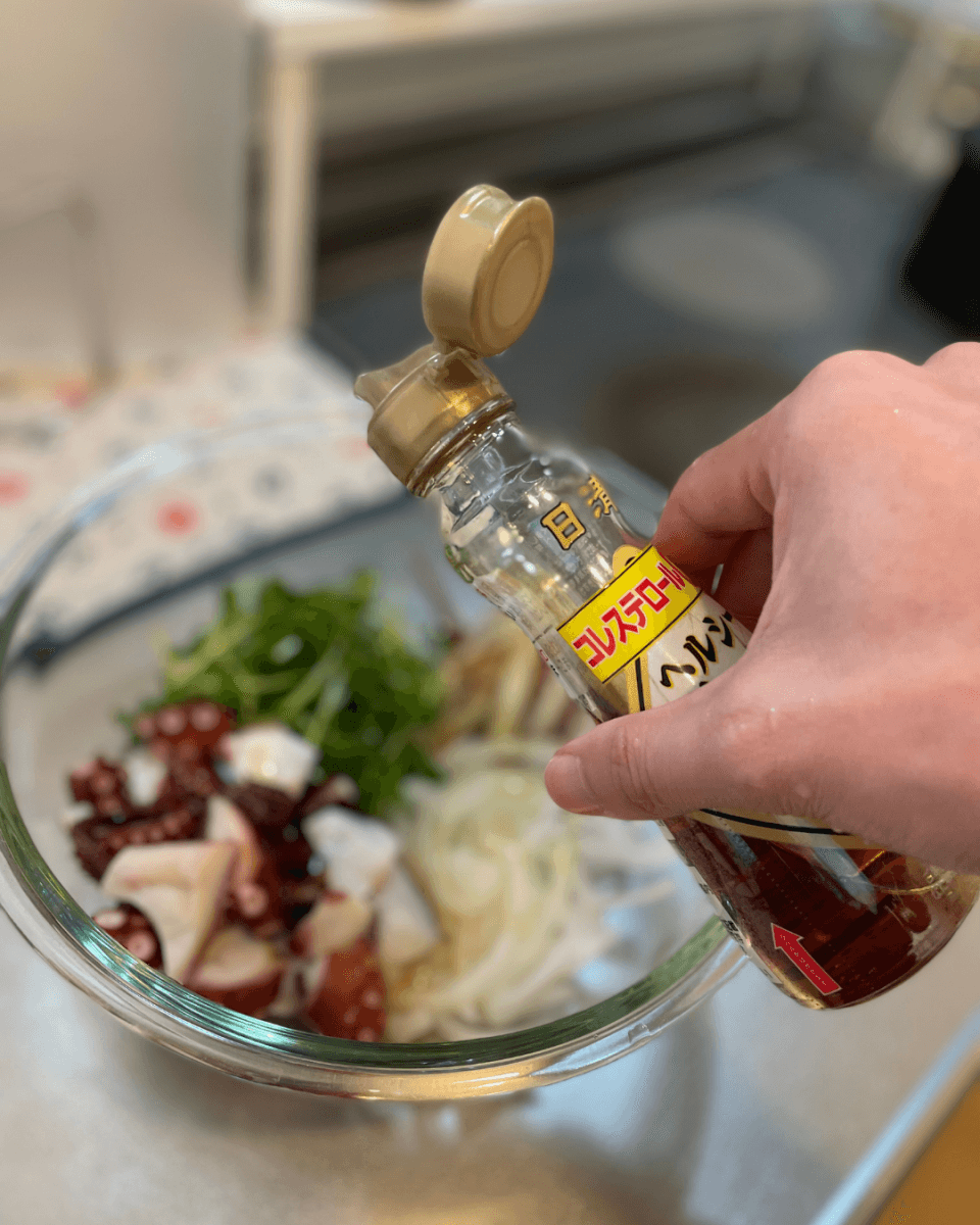 ワインに合う！豆苗たこわさサラダ | レシピサイトNadia