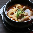 韓国風☆牛すじの辛いスープ